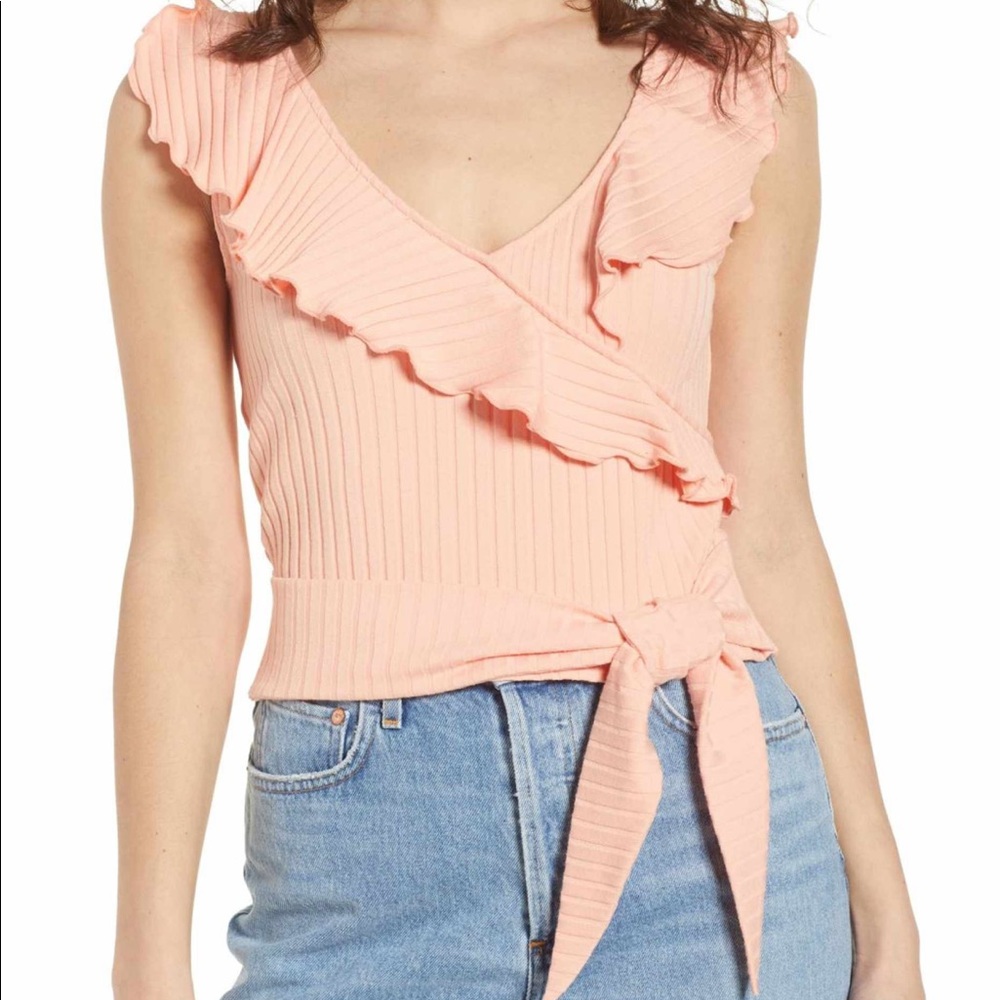 BP. Wrap Ruffle Tank